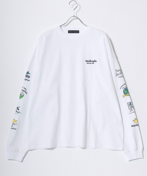 tシャツ 2025AW MARK GONZALES/マークゴンザレス オーバーサイズ ワンポイント刺繍 袖プリント バックプリント ロングスリーブTシ | Mark Gonzales | 20