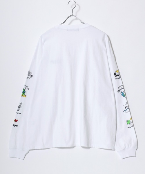 tシャツ 2025AW MARK GONZALES/マークゴンザレス オーバーサイズ ワンポイント刺繍 袖プリント バックプリント ロングスリーブTシ | Mark Gonzales | 21