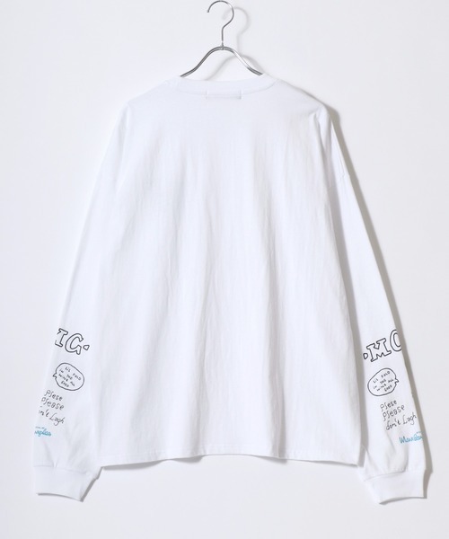 tシャツ 2025AW MARK GONZALES/マークゴンザレス オーバーサイズ ワンポイント刺繍 袖プリント バックプリント ロングスリーブTシ | Mark Gonzales | 25