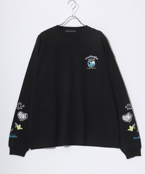 tシャツ 2025AW MARK GONZALES/マークゴンザレス オーバーサイズ ワンポイント刺繍 袖プリント バックプリント ロングスリーブTシ | Mark Gonzales | 26