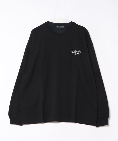 tシャツ 2025AW MARK GONZALES/マークゴンザレス オーバーサイズ ワンポイント刺繍 袖プリント バックプリント ロングスリーブTシ | Mark Gonzales | 30