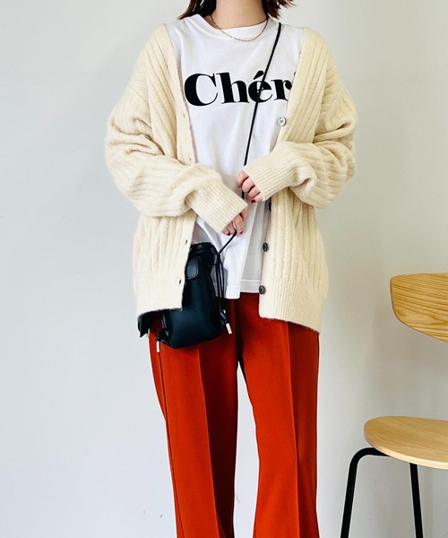 「un dix cors」 ニットカーディガン FREE ブラウン系その他 レディース_画像8