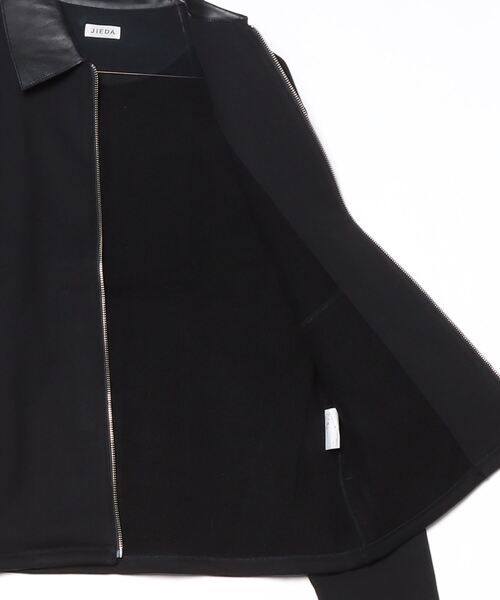JieDa（ジエダ） ブルゾン アウター LEATHER COLLAR SWEAT ZIP JACKET
