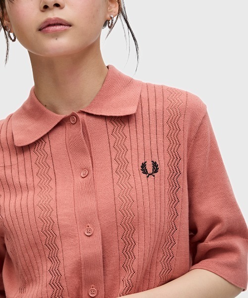 FRED PERRY ポロシャツ ポロ Pointelle Detail Knitted Polo