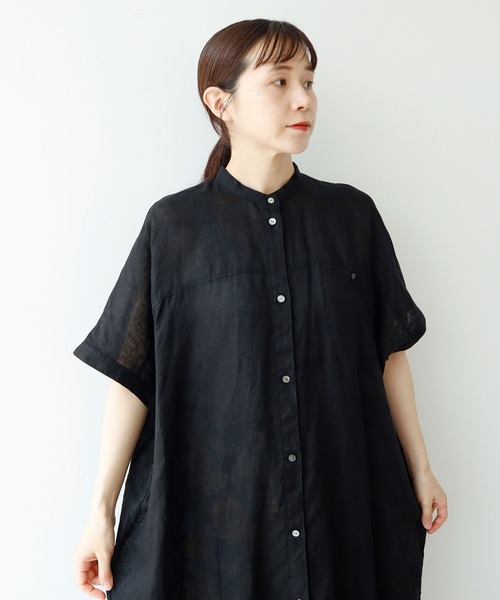yuni 100％ リネンシャツワンピース yuni シャツワンピース ウォッシュリネン ワンピース : ZOZOTOWN