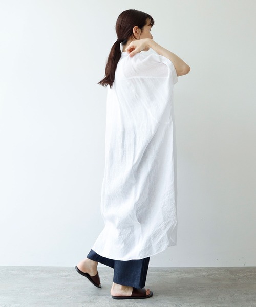 yuni シャツワンピース ウォッシュリネン ワンピース : ZOZOTOWN