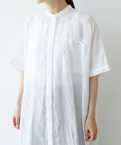 yuni 100％ リネンシャツワンピース yuni シャツワンピース ウォッシュリネン ワンピース : ZOZOTOWN