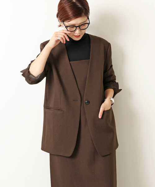 Yahoo!オークション - 「Spick & Span」 ノーカラージャケット