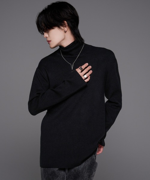 「ADRER」 タートルネックニット MEDIUM ホワイト メンズ_画像6