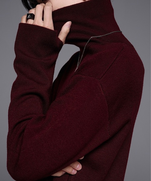 「ADRER」 タートルネックニット MEDIUM ホワイト メンズ_画像9