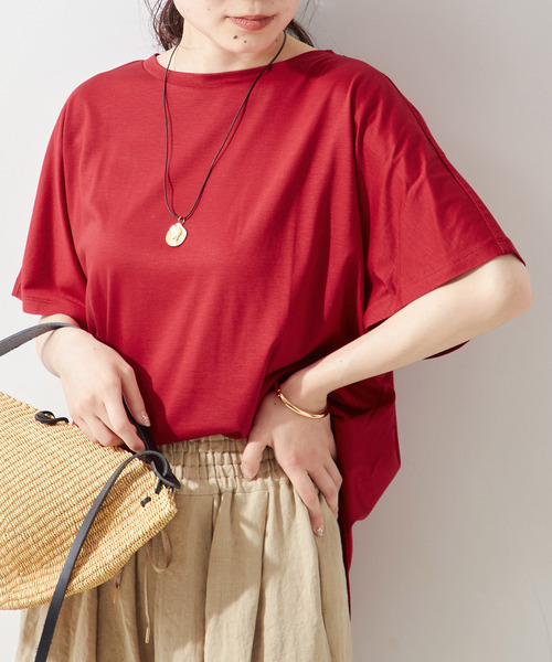 tシャツ 60リヨセルドルマンTシャツ レディース