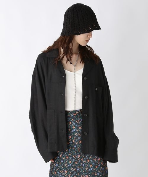 JEANASIS リネンCPOジャケット　ブラウン JEANASIS｜リネンCPOジャケット | Rakuten Fashion(楽天