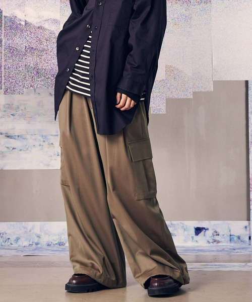 MAISON SPECIAL（メゾンスペシャル） カーゴパンツ 1 カーキ メンズ