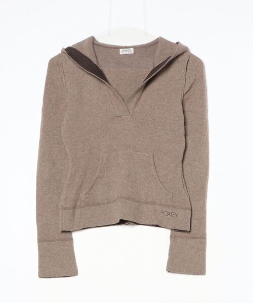フォクシーニットパーカー FOXEY BOUTIQUE 「FOXEY BOUTIQUE」 ニットパーカー 38 ブラウン
