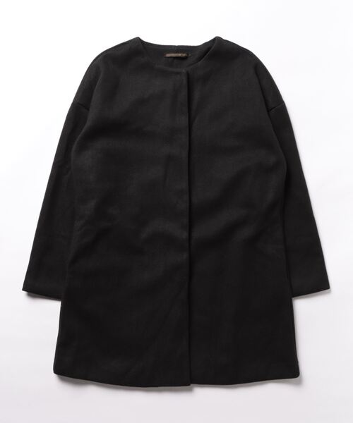 「おしゃれスタ」 ノーカラーコート M ホワイト レディース_画像5