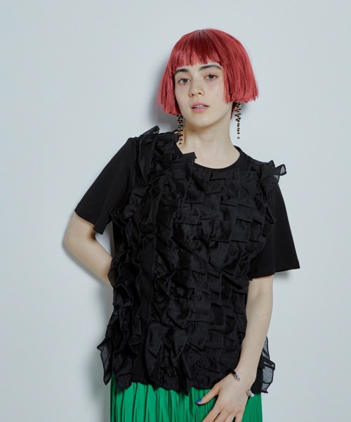 専用です　アメリカーナ　フリルT MICA&DEAL｜×Americana アメリカーナ コットン 半袖 フリル T