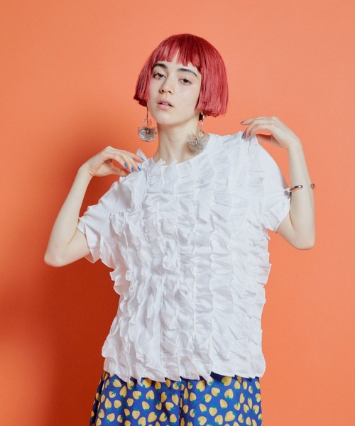 minanaページです。 manana suerte tシャツ フリルTシャツ レディース : ZOZOTOWN
