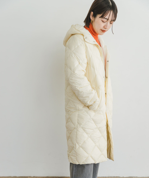 「ITEMS URBANRESEARCH」 「TAION」ダウンコート MEDIUM ベージュ系その他 レディース_画像3