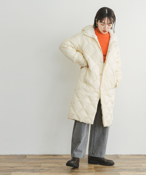 「ITEMS URBANRESEARCH」 「TAION」ダウンコート MEDIUM ベージュ系その他 レディース_画像5