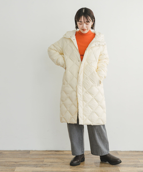 「ITEMS URBANRESEARCH」 「TAION」ダウンコート MEDIUM ベージュ系その他 レディース_画像6