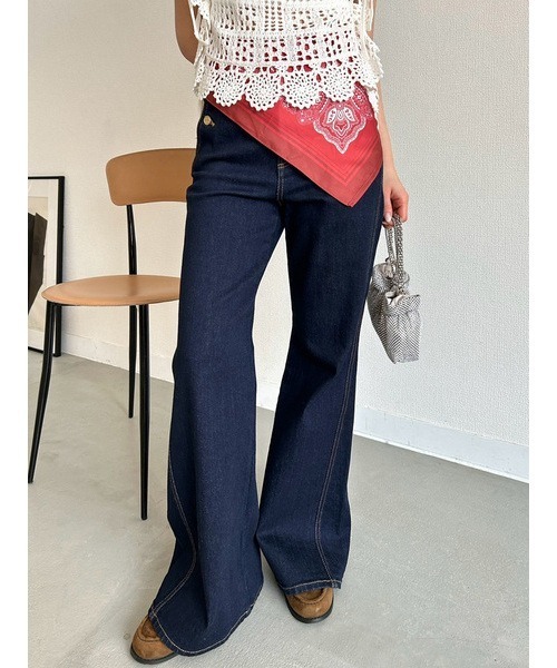 LILY BROWN ジーンズ デニム デニムパンツ ストレッチフレア