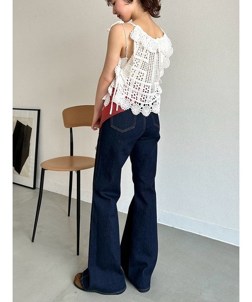 ストレッチフレアデニムパンツlily brown LILY BROWN ジーンズ デニム デニムパンツ ストレッチフレア