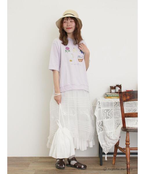 SM2【miyuki matsuo×Samansa Mos2】タックTシャツ新品 セール】 【miyuki matsuo×Samansa Mos2】タックTシャツ（オフ