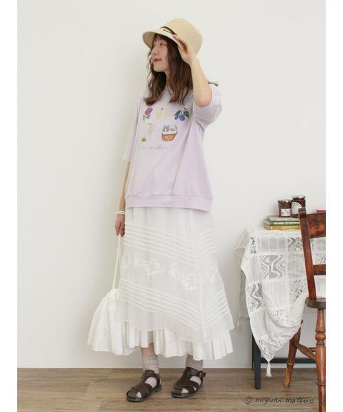Samansa Mos2 tシャツ 「miyuki matsuo×Samansa Mos2」タックT