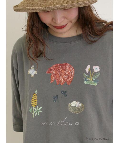 Samansa Mos2 tシャツ 「miyuki matsuo×Samansa Mos2」タックT