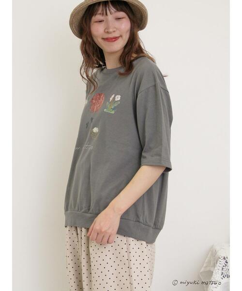 Samansa Mos2 tシャツ 「miyuki matsuo×Samansa Mos2」タックT