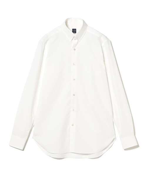 ★再値下げ★BEAMS F タブカラーシャツ CANCLINI生地ベージュ 39 ベージュカラーシャツ＜BEAMS F＞｜ビームスF／インターナショナル