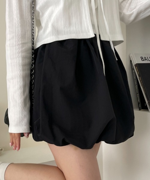  ミニバルーンフレアスカート WEGO（ウィゴー） スカート WEGO/ナイロンバルーンミニスカート