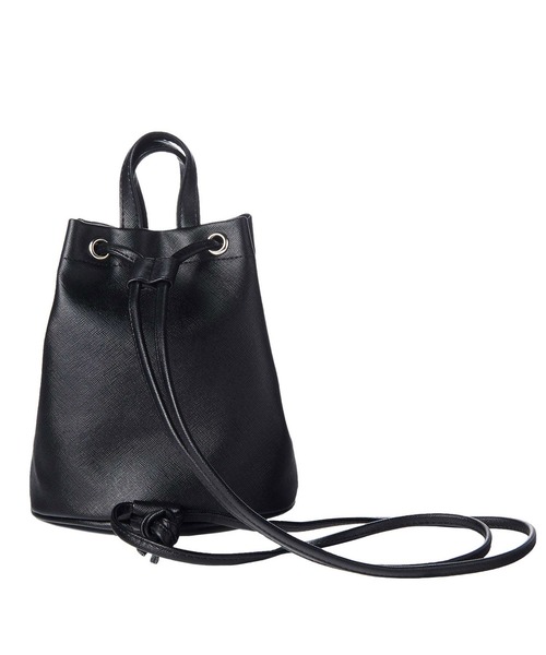 emis ブラック リュック・バックパック emis デイバック リュック LEATHER MINI BACK PACK レディース