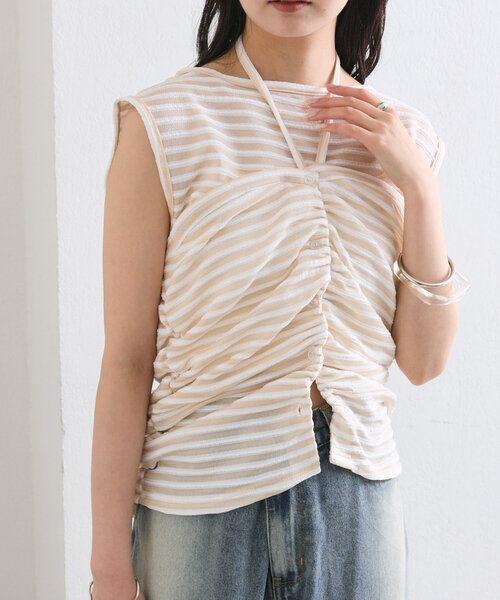 定価10万 MISSONI 近年品 ボーダー タンクトップ リブニット 40 定価10万 MISSONI 近年品 ボーダー タンクトップ リブニット 40