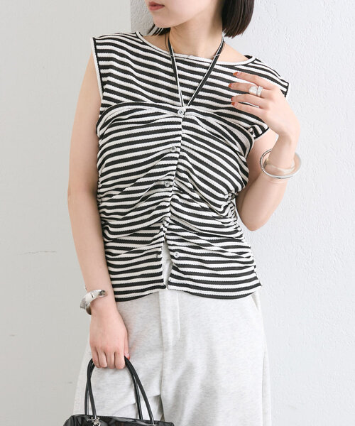 定価10万 MISSONI 近年品 ボーダー タンクトップ リブニット 40 定価10万 MISSONI 近年品 ボーダー タンクトップ リブニット 40