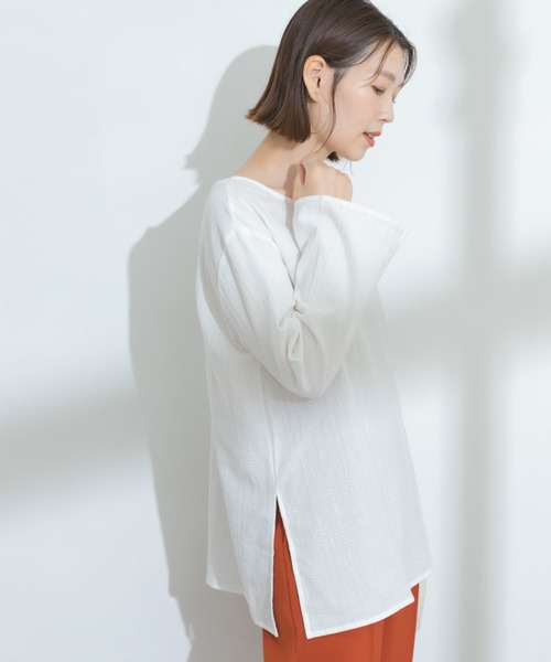 「F by ROSSO」 長袖ブラウス FREE オフホワイト レディース_画像6