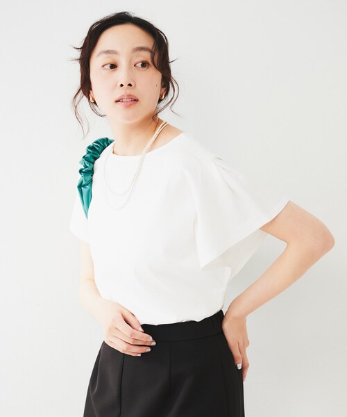 tシャツ ラッフルスリーブプルオーバー レディース UNTITLED tシャツ ラッフルスリーブプルオーバー レディース