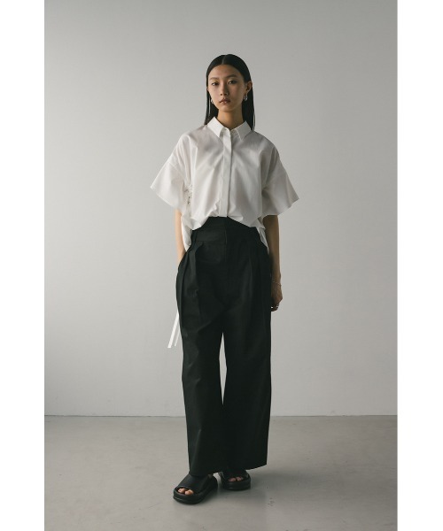 ブラウス シャツ サイドドロストパネルシャツ レディース STYLEMIXER ブラウス シャツ サイドドロストパネルシャツ