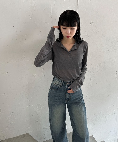 「ROPE'」 長袖カットソー FREE オフホワイト レディース ROPE' 「ROPE'」 長袖カットソー FREE オフホワイト レディース