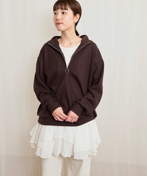fig London（フィグロンドン） tシャツ ○HALF zip pullover