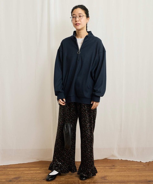 fig London（フィグロンドン） tシャツ ○HALF zip pullover