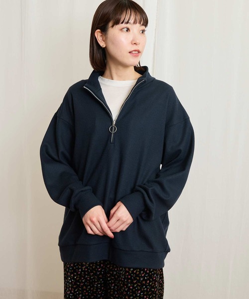 fig London（フィグロンドン） tシャツ ○HALF zip pullover