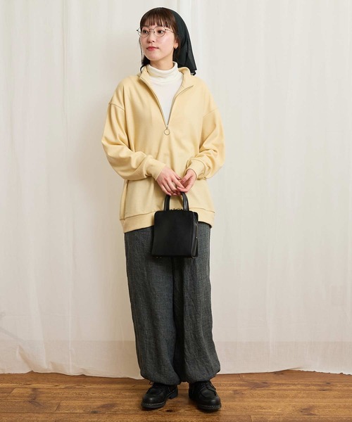 fig London（フィグロンドン） tシャツ ○HALF zip pullover