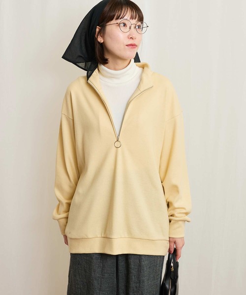 fig London（フィグロンドン） tシャツ ○HALF zip pullover