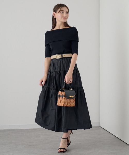 「ANAYI」 ロングスカート 36 オレンジ レディース_画像5