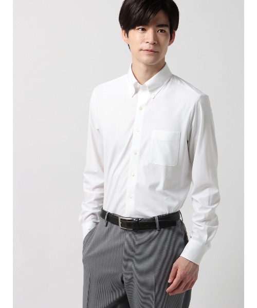 タ*ン様 エルメス　ホワイトストライプ長袖ワイシャツ HERMES】【ワイシャツ】【フランス製】【トップス】エルメス