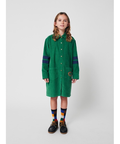 BOBO CHOSES ワンピース Tic Tac Toe corduroy shirt dress