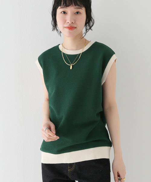 「JOURNAL STANDARD relume」 ドルマンスリーブニット FREE グリーン レディース