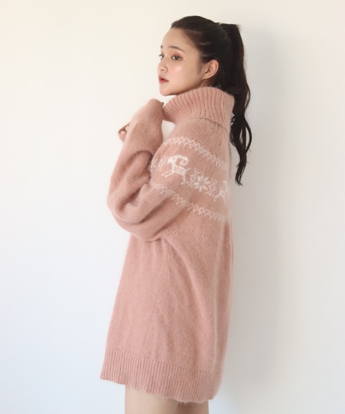 「muguet」 タートルネックニット SMALL ベビーピンク レディース_画像5