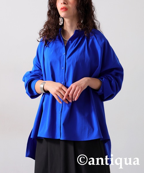 「antiqua」 「patterntorso」長袖ブラウス P オフホワイト レディース_画像8